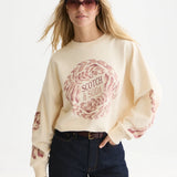 Sweatshirt Bege Oversized com Print | SCOTCH & SODA