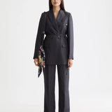 Blazer Estruturado Azul Marinho com Cinto | Scotch & Soda