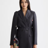 Blazer Estruturado Azul Marinho com Cinto | Scotch & Soda