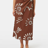 Saia Scotch & Soda castanha com estampado