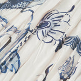 Saia Azul Plissada Estampada Delft Tiles | SCOTCH & SODA