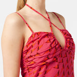 Vestido midi Scotch & Soda com estampado colorido