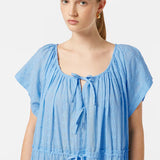 Vestido comprido Scotch & Soda de bordado inglês azul