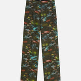 Calças Lou Largas de Cintura Subida Estampadas em Lyocell e Linho | SCOTCH & SODA