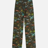 Calças Lou Largas de Cintura Subida Estampadas em Lyocell e Linho | SCOTCH & SODA