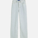 Jeans Straight de Cintura Alta com Textura | Scotch & Soda