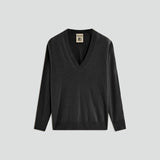 Camisola preta em malha de lã e caxemira Semicouture