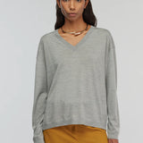 Camisola em lã Cinza Corinna | SEMICOUTURE