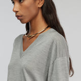 Camisola em lã Cinza Corinna | SEMICOUTURE
