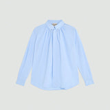 Camisa em Popeline Azul Francesca | SEMICOUTURE