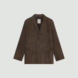 Blazer em Camurça Castanho Flora | Semicouture