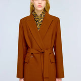 Blazer Allison Canyon em Lã Fresca com Cinto | SEMICOUTURE