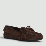 Mocassim em Camurça Castanho com Franjas | SEMICOUTURE