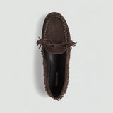 Mocassim em Camurça Castanho com Franjas | SEMICOUTURE