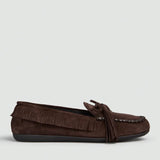 Mocassim em Camurça Castanho com Franjas | SEMICOUTURE