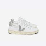 White Veja sneakers with gray logo | V-12
