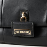 Mala de Ombro Mini Lock Preta | Love Moschino