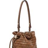 Mala Pequena camel com folhos franzidos | LIUJO