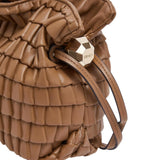 Mala Pequena camel com folhos franzidos | LIUJO