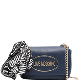 Mala mini bag Love Moschino azul com lenço estampado