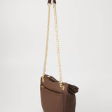 Mala de Ombro Bold Love Hammered Castanho | Love Moschino