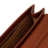 Mala de ombro camel com logo metálico | Love Moschino