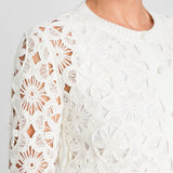 Conjunto cardigan y pantalón crochet blanco Twinset