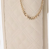 Mala de ombro Love Moschino acolchoada com porta-telemóveis ecru