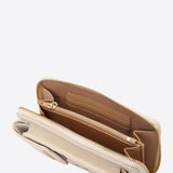 Mala de ombro Love Moschino acolchoada com porta-telemóveis ecru