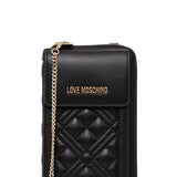 Mala de ombro Love Moschino acolchoada com porta-telemóveis em preto