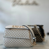 Bolso bandolera Liu Jo blanco con tachuelas doradas