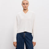 Camisola Branca em Malha com Franjas | TWINSET