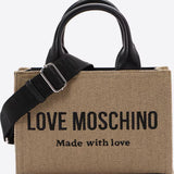 Mala de Mão em Ráfia "Made with Love" | Love Moschino