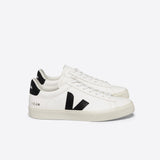White Veja sneakers with black logo | Chromefree Field