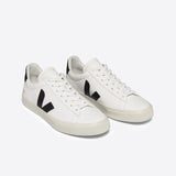 White Veja sneakers with black logo | Chromefree Field