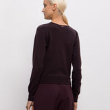 Camisola Castanha Cruzada em Viscose | TWINSET