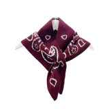 Bandana Triangular Malha com Caxemira Bordeaux | VIOLETA
