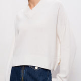 Camisola Branca em Malha com Franjas | TWINSET