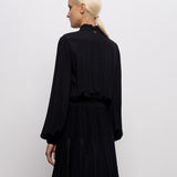 Vestido Curto Preto com Saia de Malha | TWINSET