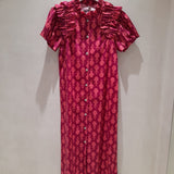 Vestido Midi Estampado Rosa | Violeta Store