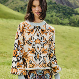 Camisola de malha com padrão floral Farm rio
