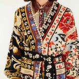 Casaco de malha patchwork Farm Rio