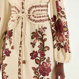Vestido Midi Floral Sand Renata | FARM RIO