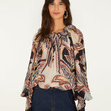 Blusa Tapestry Dream Bege com Laço | FARM RIO