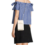 Mala de ombro Love Moschino acolchoada com porta-telemóveis ecru