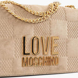 Mala Crossover Efeito Mosaico Bege | Love Moschino