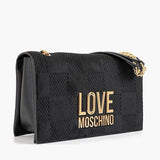 Mala Crossover Efeito Mosaico Preto| Love Moschino