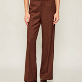 Calça Palazzo Castanho com Fio Lurex | Liu Jo