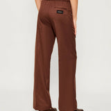 Calça Palazzo Castanho com Fio Lurex | Liu Jo