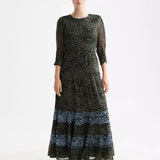 Vestido Maxi com Faixas em Animal Print | Scotch & Soda